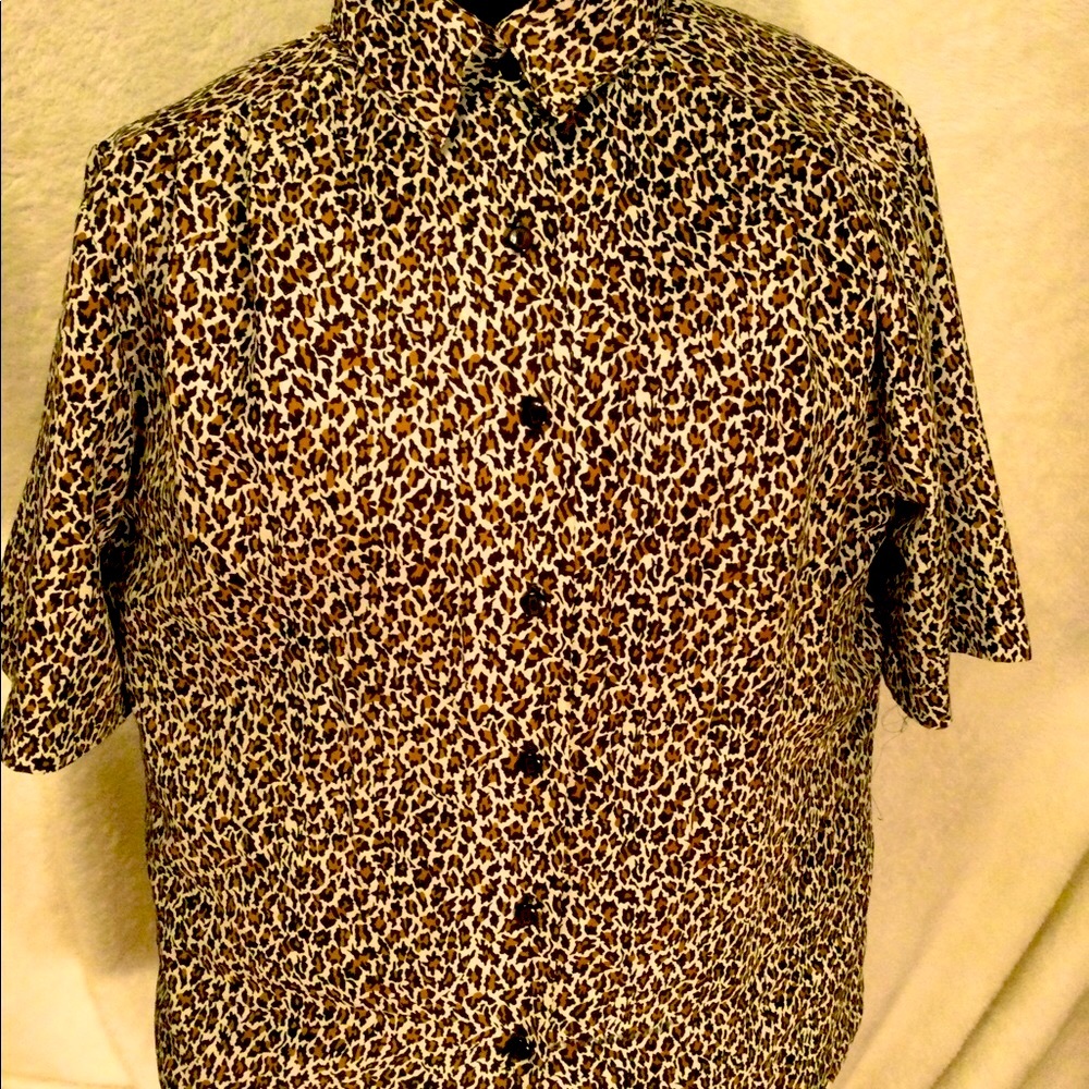 Vintage Animal Print Blouse